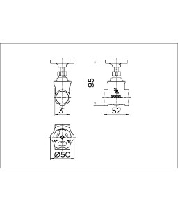 Registro de gaveta ABNT saneamento 3/4" 00051600