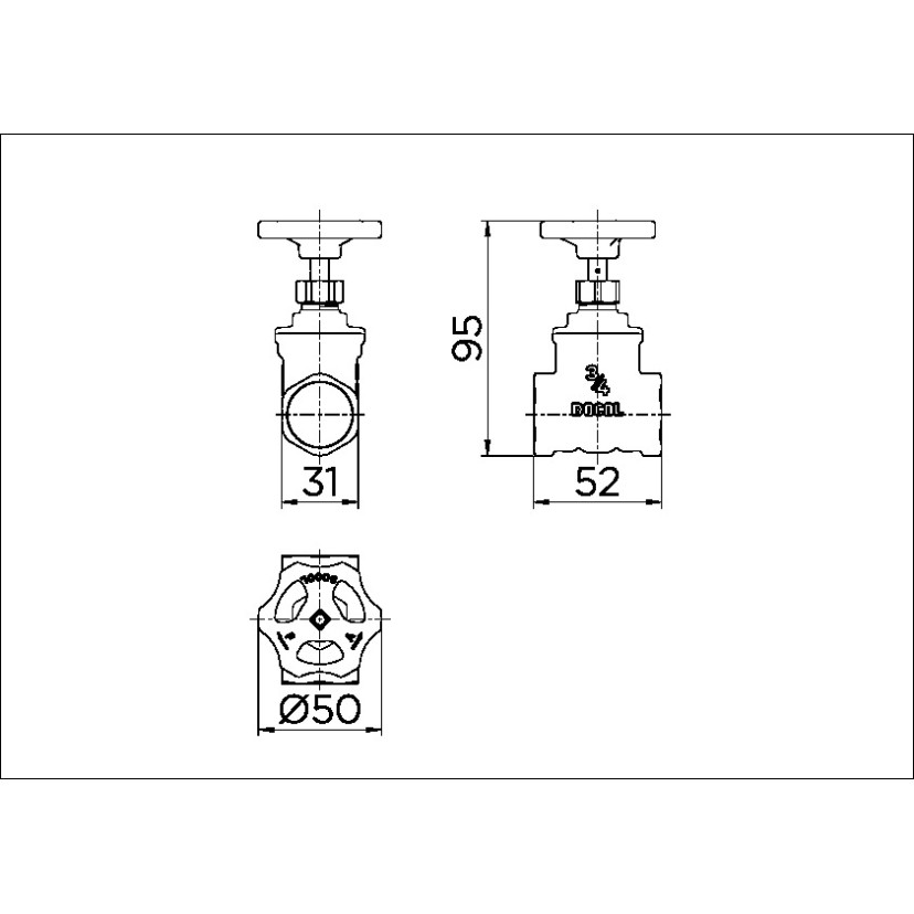 Registro de gaveta ABNT saneamento 3/4" 00051600