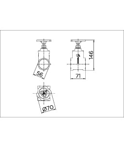 Registro de gaveta ABNT saneamento 1.1/2" 00051900