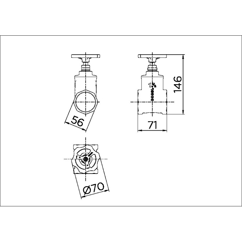 Registro de gaveta ABNT saneamento 1.1/2" 00051900