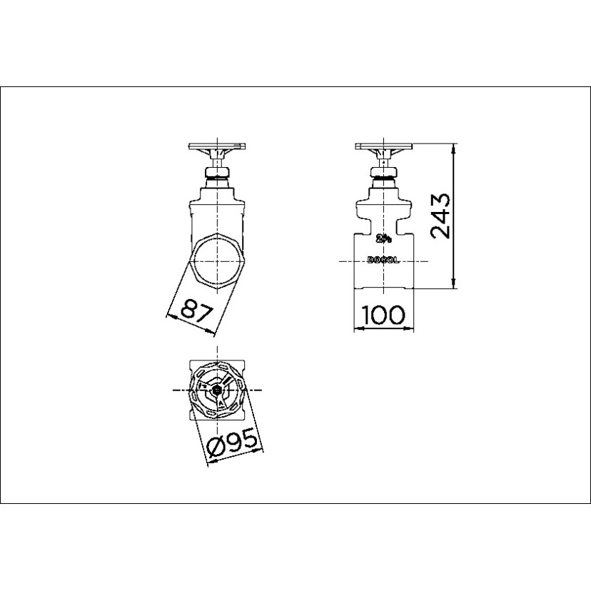 Registro de gaveta Industrial saneamento 2.1/2" 00052600