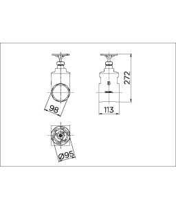 Registro de gaveta Industrial saneamento 3" 00052700