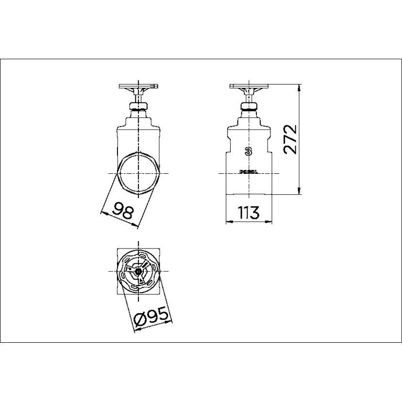 Registro de gaveta Industrial saneamento 3" 00052700