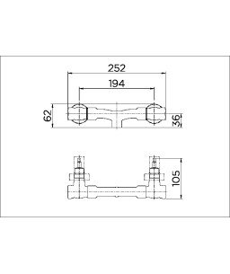 Misturador para chuveiro soldável de acionamento rotativo - 3/4" DocolBase 00131700