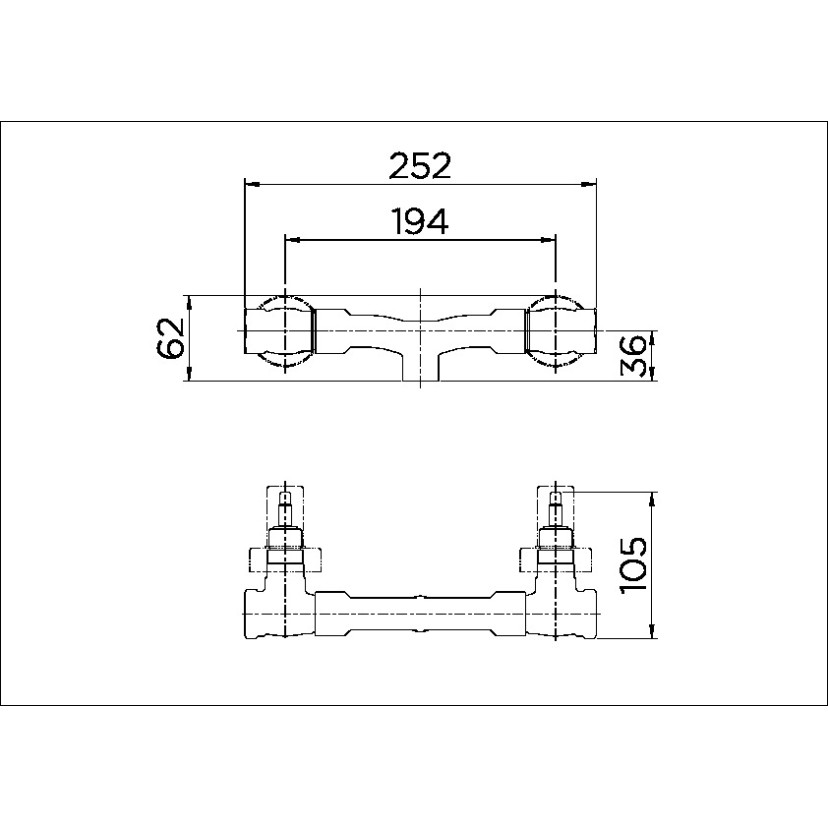 Misturador para chuveiro soldável de acionamento rotativo - 3/4" DocolBase 00131700