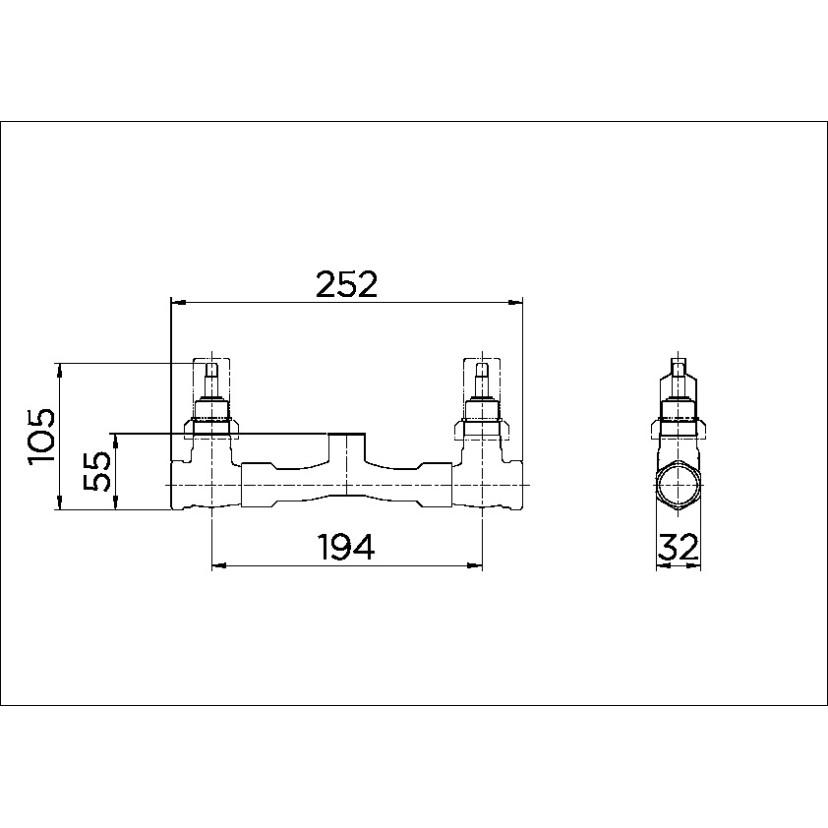 Misturador para banheira ou ducha higiênica de acionamento rotativo - 3/4" DocolBase 00132300