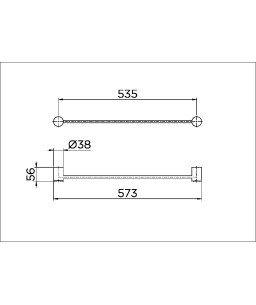 Porta-toalhas bastão Single 00158106