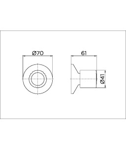 Acabamento para registro DocolBase 1.1/2" e 1. 1/4" Itapema Bella cromado 00162760