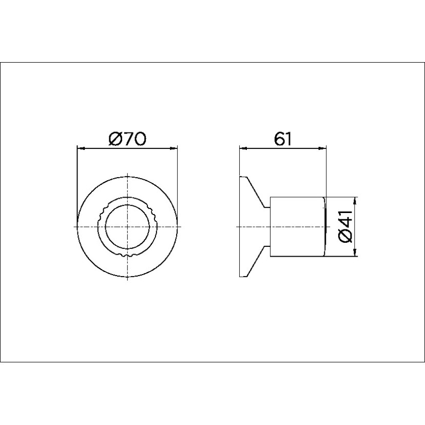 Acabamento para registro DocolBase 1.1/2" e 1. 1/4" Itapema Bella cromado 00162760