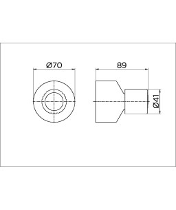 Acabamento para registro base Deca 1.1/4" e 1.1/2" Itapema Bella cromado 00162960