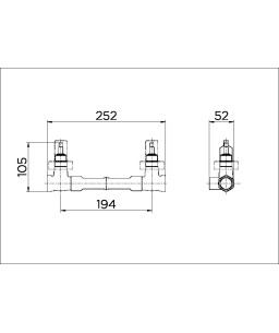 Misturador para chuveiro roscável de acionamento rotativo - 3/4" DocolBase 00169300