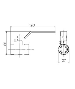 Válvula de esfera com alavanca 1/2" vermelha 00221206