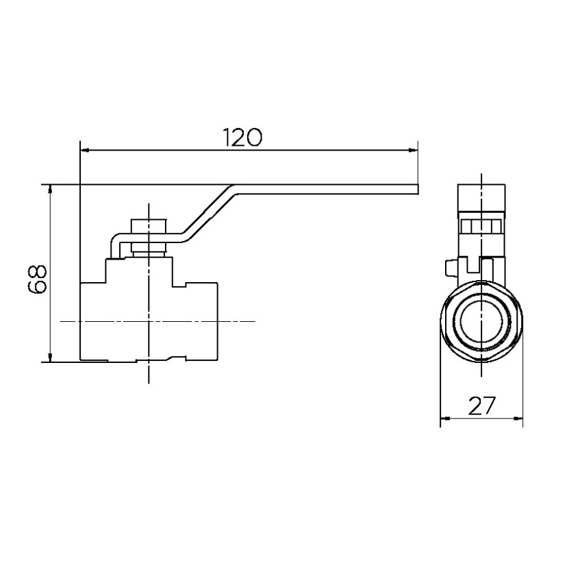 Válvula de esfera com alavanca 1/2" vermelha 00221206