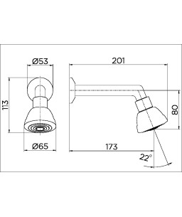 Chuveiro de parede para lavatório Bonnaducha cromado 00232606