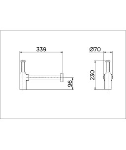 Sifão de parede para lavatório Top ouro polido 00322643