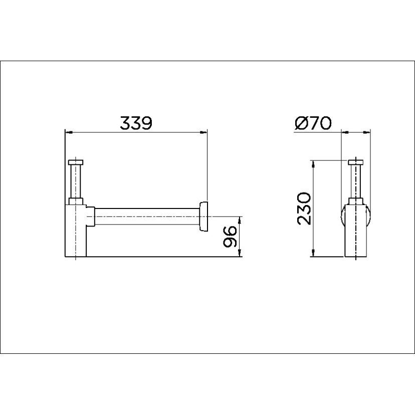 Sifão de parede para lavatório Top ouro polido 00322643