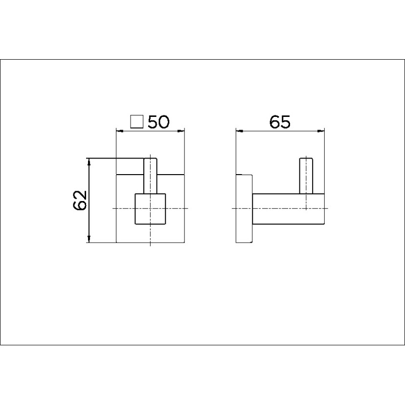 Cabide Square ouro escovado 00388372