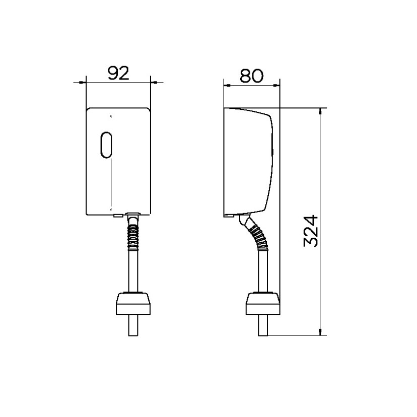 Válvula de parede para mictório DocolTronic Zenit branco e cromado 00391126