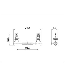 Misturador para chuveiro roscável de acionamento 1/2 volta - 3/4" DocolBase 00393900