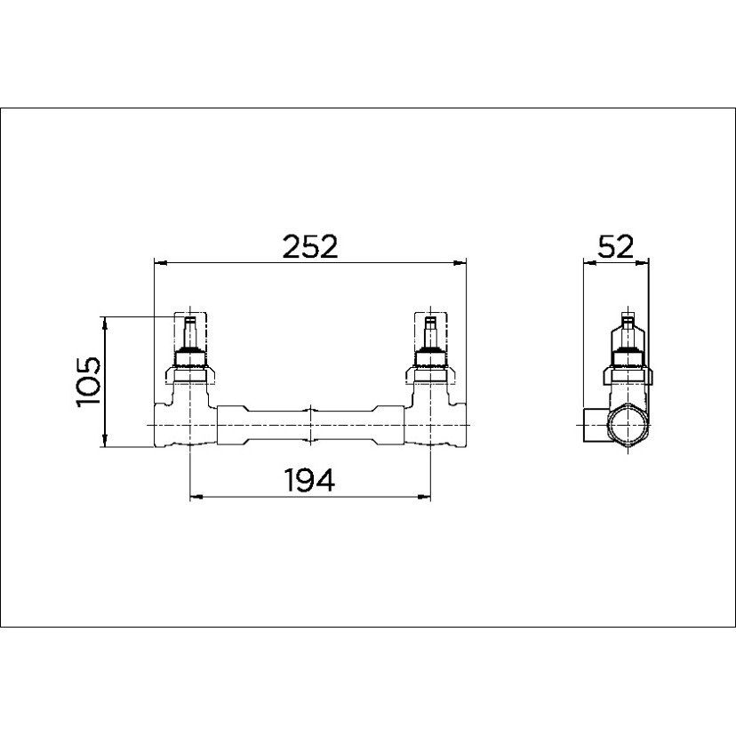 Misturador para chuveiro roscável de acionamento 1/2 volta - 3/4" DocolBase 00393900