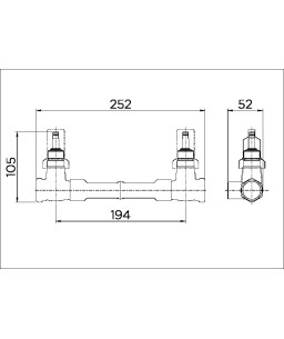 Base Misturador chuveiro soldável de acionamento 1/2 volta - 3/4" DocolBase 00394100