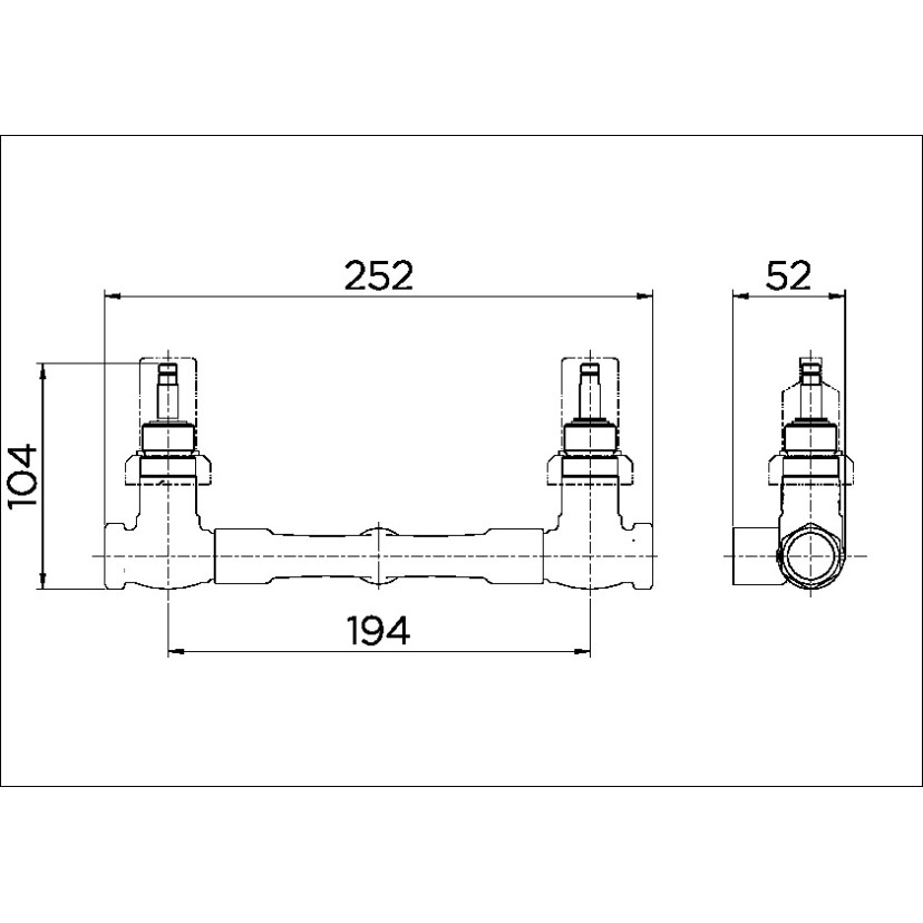 Misturador para chuveiro roscavel de acionamento 1/2 volta - 1/2" DocolBase 00394200