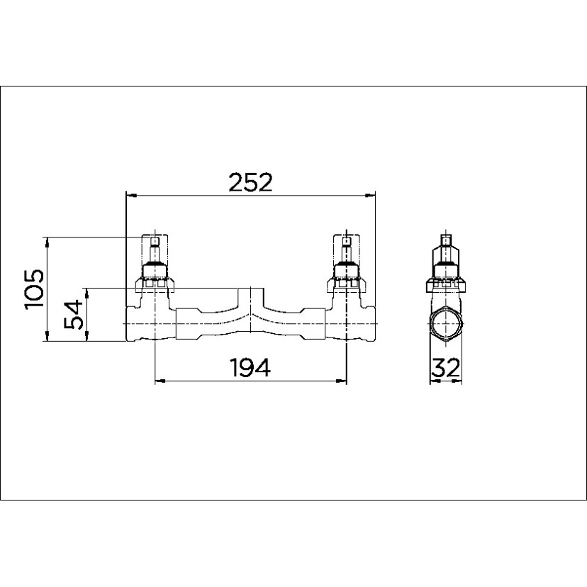 Misturador para banheira ou ducha higiênica de acionamento 1/2 volta - 3/4" DocolBase 00416700