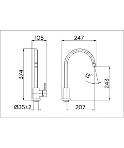 Monocomando para cozinha Monet ColdStart 00417506