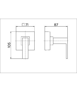 Acabamento para registro DocolBase 1/2", 3/4" e 1" Square cromado 00436706