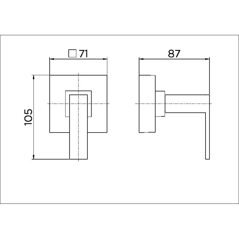 Acabamento para registro DocolBase 1/2", 3/4" e 1" Square cromado 00436706