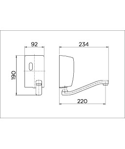 Torneira de parede DocolSensor on/off embutido para lavatório DocolEletric Zenit cromado 00438106