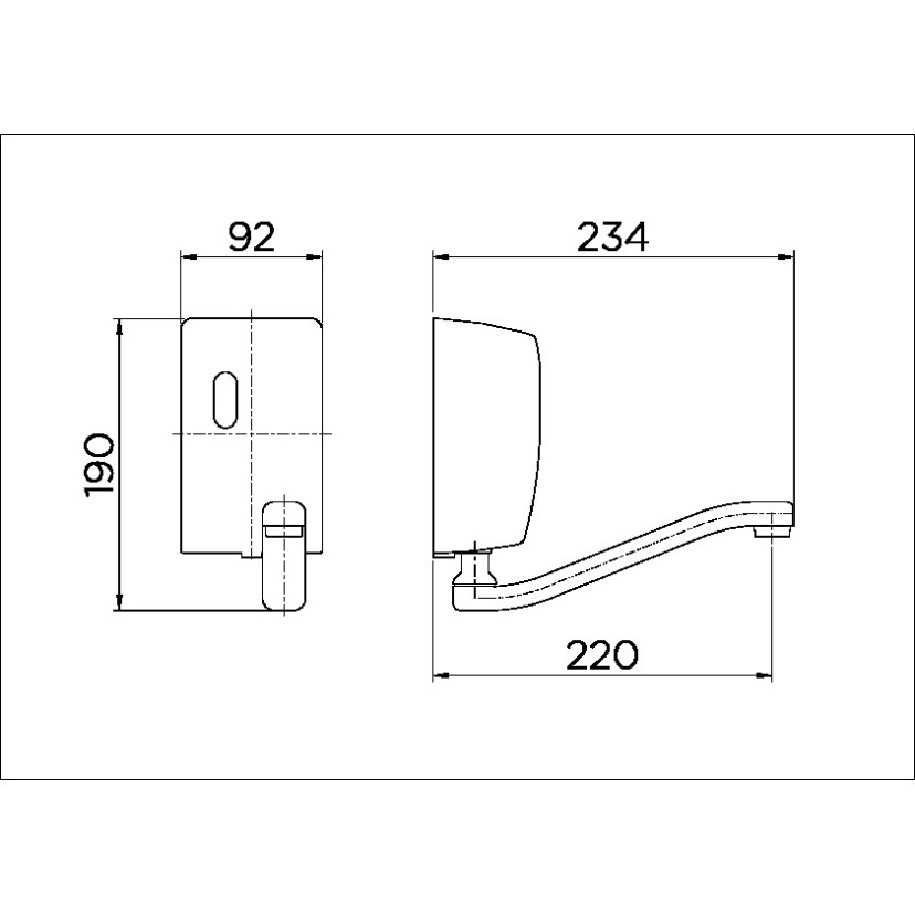 Torneira de parede DocolSensor on/off embutido para lavatório DocolEletric Zenit cromado 00438106