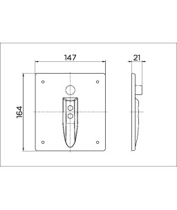 Válvula de parede DocolSensor embutido para mictório DocolEletric inox escovado 00442416