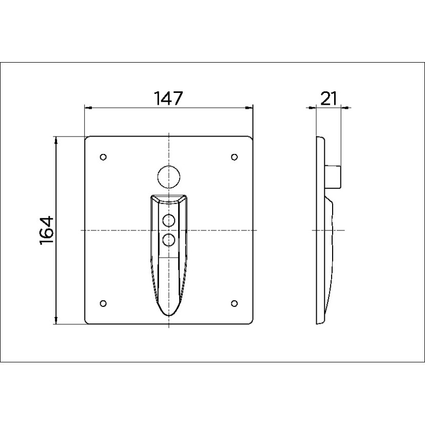 Válvula de parede DocolSensor embutido para mictório DocolEletric inox escovado 00442416