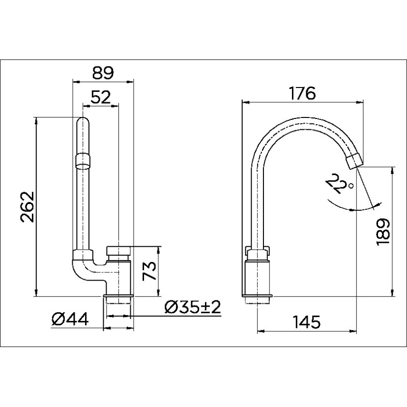 Torneira para banheiro bica alta PressMatic 00444506