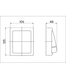 Acabamento para válvula de descarga Salvágua Square cromado 00449506