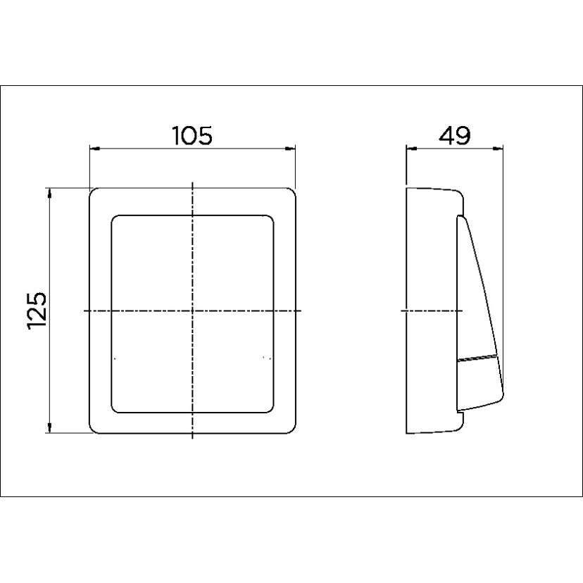 Acabamento para válvula de descarga Salvágua Square cromado 00449506