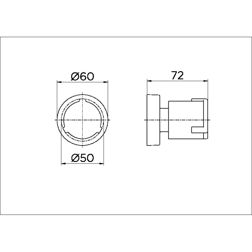 Acabamento para registro DocolBase 1/2", 3/4" e 1" Riva 00449606