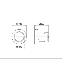 Acabamento para registro DocolBase 1.1/2" e 1.1/4" Riva 00449706