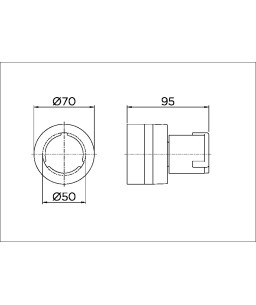 Acabamento para registro base Deca 1.1/4" e 1.1/2" Riva 00451406