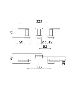 Misturador para bidê Square 00471706