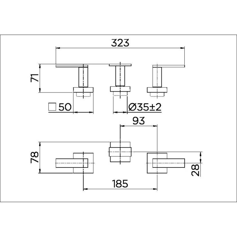 Misturador para bidê Square 00471706