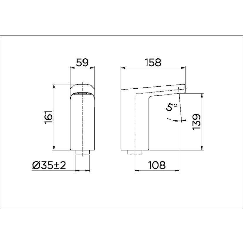 Torneira bica baixa de mesa para lavatório DocolTronic Formatta cromado 00474106