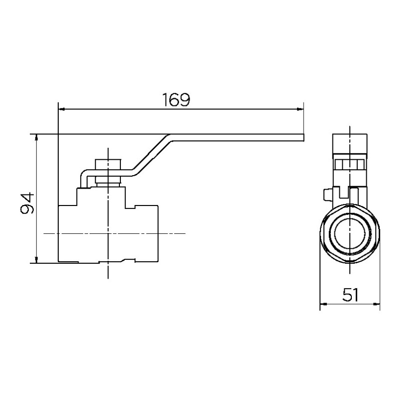 Válvula de esfera com alavanca 1.1/4" vermelha 00474806