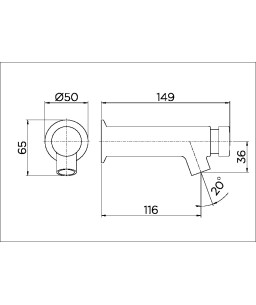Torneira para banheiro de parede 120 com RRV PressMatic 00491106