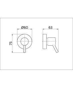 Acabamento para registro DocolBase 1/2", 3/4" e 1" Lóggica cromado 00494106