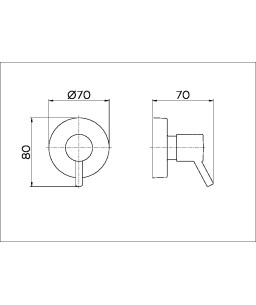 Acabamento para registro DocolBase 1.1/4" e 1.1/2" Lóggica cromado 00494206