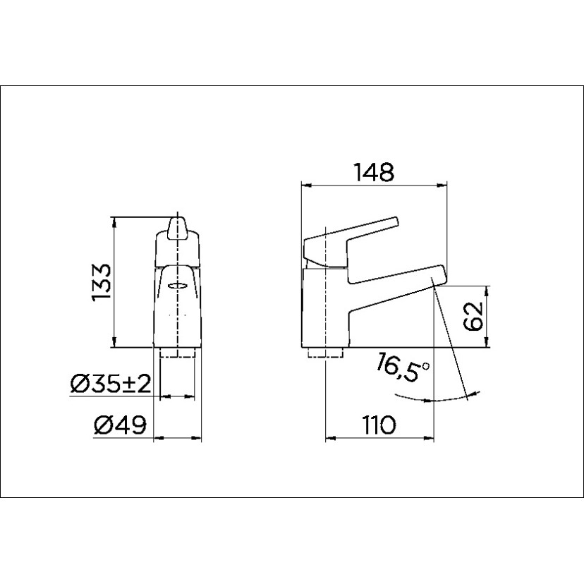 Monocomando bica baixa de mesa para lavatório ColdStart Nexus cromado 00494506