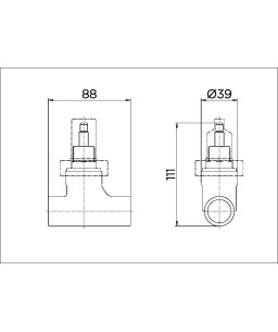 Registro de pressão basetec pvc acionamento 1/2 volta - 25mm DocolBase 00494700