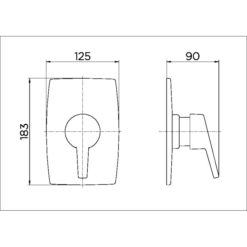 Acabamento monocomando para chuveiro alta pressão 1/2" Nexus cromado 00502706